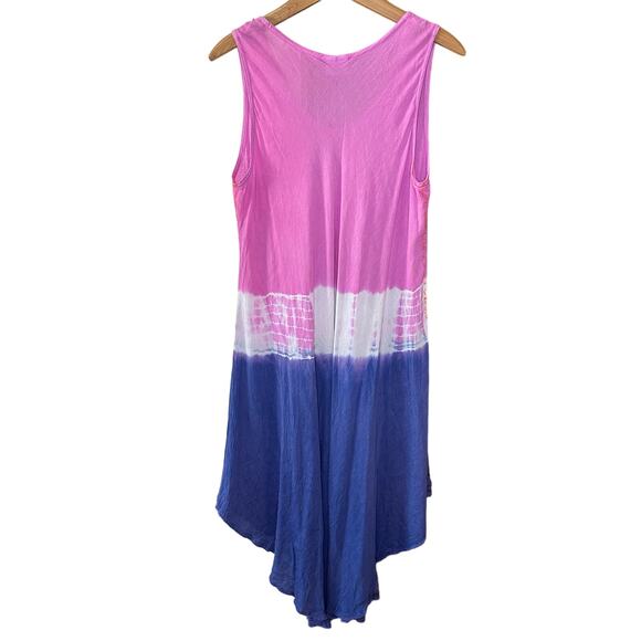 Shoreline Multicolor Tie Dye Hippie Bohemian Embroidered Beaded Thin Dress Sz 1X - Picture 2 of 6